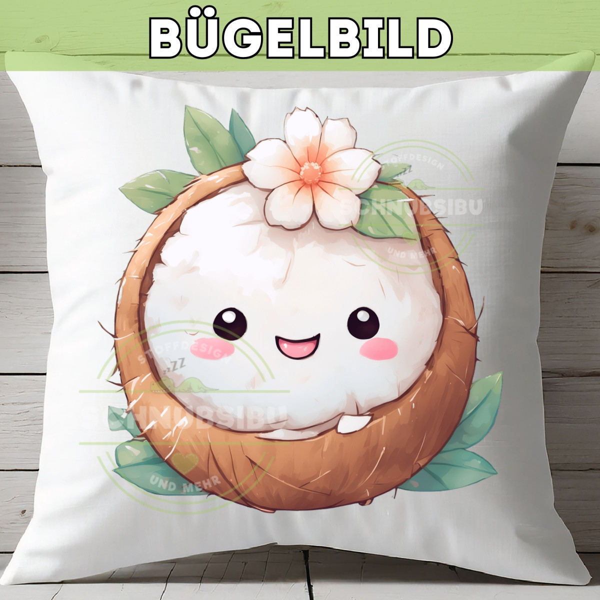 Bügelbild Kleine Kokosnuss